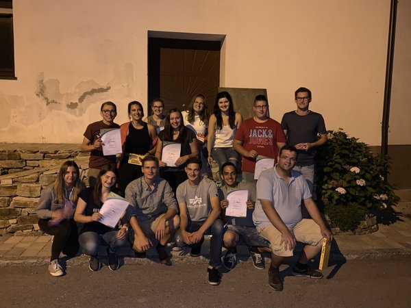 Dankeschönessen mit Seilziehen